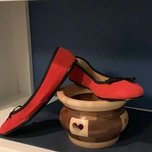 Sigerson Morrison Red w/Black Ballet Slipper 8.5